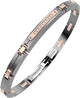 Bracciale Zancan Uomo in Acciaio Zirconia EHB440